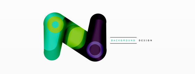 Modern stylish geometric background. Abstract round shapes composition for wallpaper, banner, background or landing