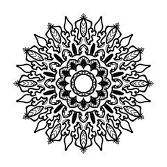 Hand drawn mandala. decoration in ethnic oriental  doodle ornament.