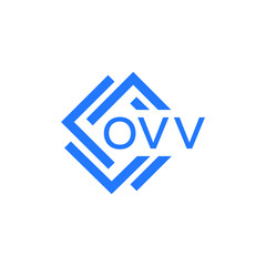 OVV technology letter logo design on white  background. OVV creative initials technology letter logo concept. OVV technology letter design.
