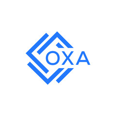 OXA technology letter logo design on white  background. OXA creative initials technology letter logo concept. OXA technology letter design.

