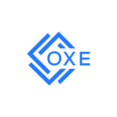 OXE technology letter logo design on white  background. OXE creative initials technology letter logo concept. OXE technology letter design.
