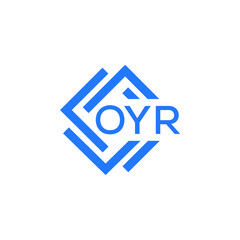 OYR technology letter logo design on white  background. OYR creative initials technology letter logo concept. OYR technology letter design.
