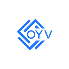 OYV technology letter logo design on white  background. OYV creative initials technology letter logo concept. OYV technology letter design.
