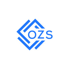 OZS technology letter logo design on white  background. OZS creative initials technology letter logo concept. OZS technology letter design.
