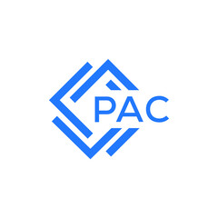 PAC technology letter logo design on white  background. PAC creative initials technology letter logo concept. PAC technology letter design.
