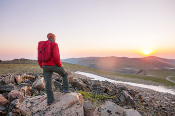 Hike at sunset