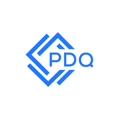 PDQ technology letter logo design on white  background. PDQ creative initials technology letter logo concept. PDQ technology letter design.
