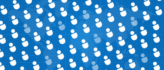 Team header website creative user icon of many people work community © bakhtiarzein