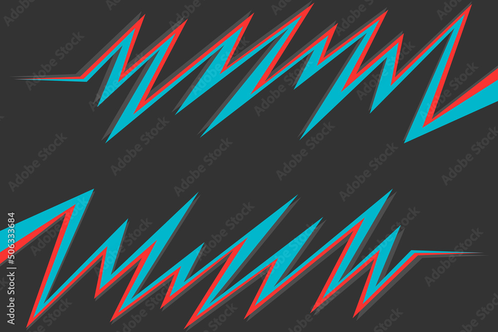 Poster simple background with gradient color zigzag pattern and with some copy space area