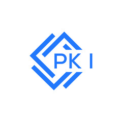 PKI technology letter logo design on white  background. PKI creative initials technology letter logo concept. PKI technology letter design.
