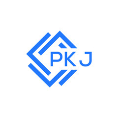 PKJ technology letter logo design on white  background. PKJ creative initials technology letter logo concept. PKJ technology letter design.
