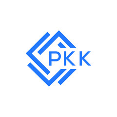 PKK technology letter logo design on white  background. PKK creative initials technology letter logo concept. PKK technology letter design.
