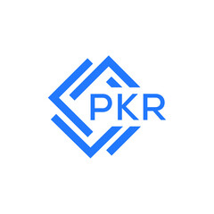 PKR technology letter logo design on white  background. PKR creative initials technology letter logo concept. PKR technology letter design.
