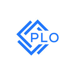 PLO technology letter logo design on white background. PLO creative initials technology letter logo concept. PLO technology letter design.
