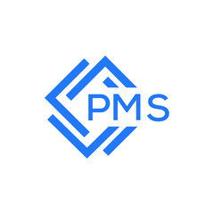 PMS technology letter logo design on white  background. PMS creative initials technology letter logo concept. PMS technology letter design.
