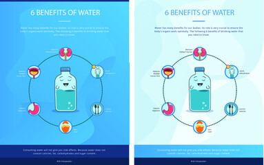 Water Infographic Illustration Light and Dark