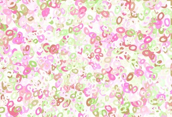 Light Pink, Green vector cover with spots.