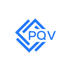 PQV technology letter logo design on white  background. PQV creative initials technology letter logo concept. PQV technology letter design.