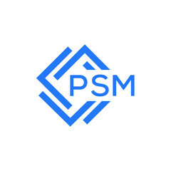 PSM technology letter logo design on white  background. PSM creative initials technology letter logo concept. PSM technology letter design.