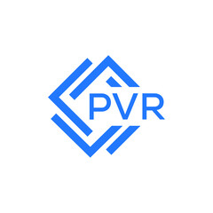 PVR technology letter logo design on white  background. PVR creative initials technology letter logo concept. PVR technology letter design.