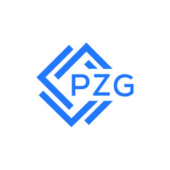 PZG technology letter logo design on white  background. PZG creative initials technology letter logo concept. PZG technology letter design.