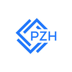 PZH technology letter logo design on white  background. PZH creative initials technology letter logo concept. PZH technology letter design.