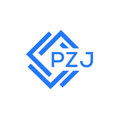 PZJ technology letter logo design on white  background. PZJ creative initials technology letter logo concept. PZJ technology letter design.