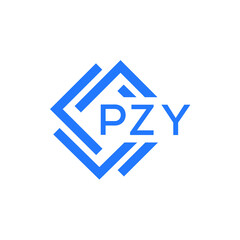 PZY technology letter logo design on white  background. PZY creative initials technology letter logo concept. PZY technology letter design.