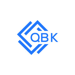 Fototapeta premium QBK technology letter logo design on white background. QBK creative initials technology letter logo concept. QBK technology letter design.