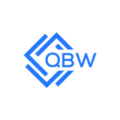 QBW technology letter logo design on white  background. QBW creative initials technology letter logo concept. QBW technology letter design.