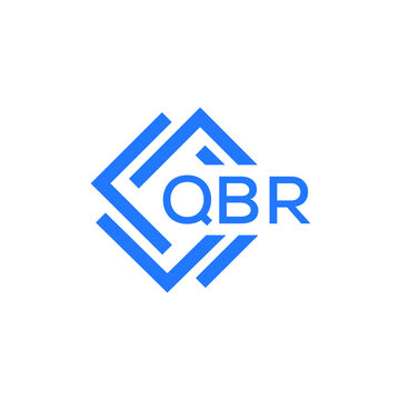 QBR technology letter logo design on white  background. QBR creative initials technology letter logo concept. QBR technology letter design.