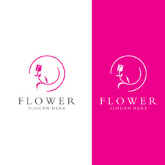 Logos of flowers, roses, lotus flowers, and other types of flowers. By using the design concept of a vector illustration template.