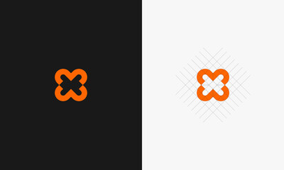 vector graphic logo design, monogram ambigram initial letter M and W, geometric shapes