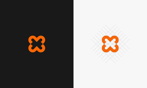 vector graphic logo design, monogram ambigram initial letter M and W, geometric shapes