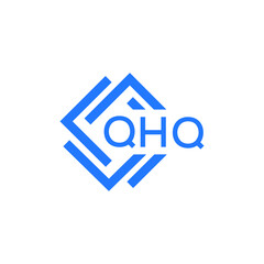 QHQ technology letter logo design on white  background. QHQ creative initials technology letter logo concept. QHQ technology letter design.