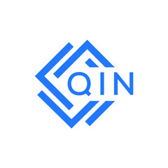 Obraz premium QIN technology letter logo design on white background. QIN creative initials technology letter logo concept. QIN technology letter design.