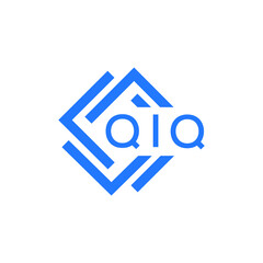Obraz premium QIQ technology letter logo design on white background. QIQ creative initials technology letter logo concept. QIQ technology letter design.