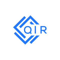 Obraz premium QIR technology letter logo design on white background. QIR creative initials technology letter logo concept. QIR technology letter design.