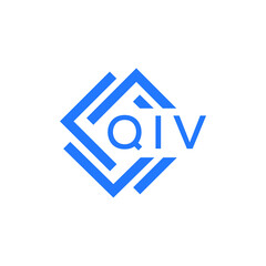 QIV technology letter logo design on white  background. QIV creative initials technology letter logo concept. QIV technology letter design.