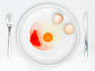 raw egg plate smile