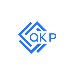 QKP technology letter logo design on white  background. QKP creative initials technology letter logo concept. QKP technology letter design.