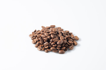 Coffee bean on white background.