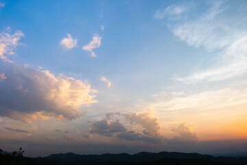 sky and clouds at sunset