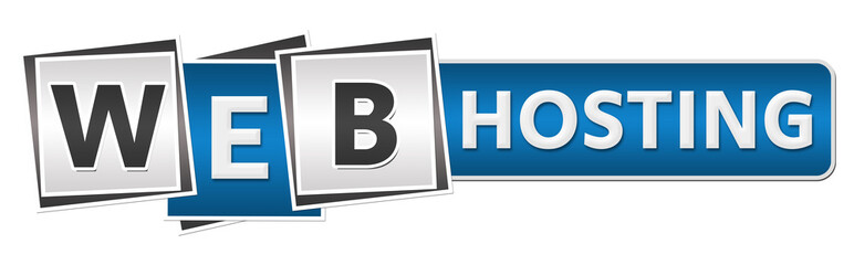 Web Hosting Blue Grey Squares Bar 