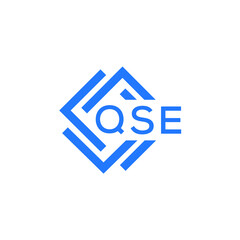 QSE technology letter logo design on white  background. QSE creative initials technology letter logo concept. QSE technology letter design.