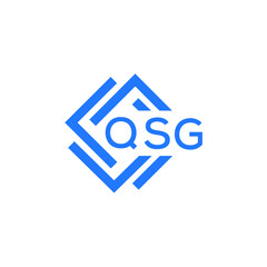 QSG technology letter logo design on white  background. QSG creative initials technology letter logo concept. QSG technology letter design.