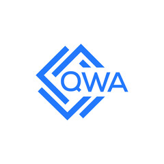 QWA technology letter logo design on white  background. QWA creative initials technology letter logo concept. QWA technology letter design.