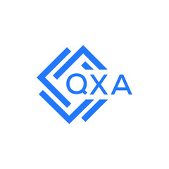 Fototapeta premium QXA technology letter logo design on white background. QXA creative initials technology letter logo concept. QXA technology letter design.