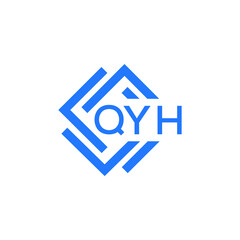 QYH technology letter logo design on white  background. QYH creative initials technology letter logo concept. QYH technology letter design.