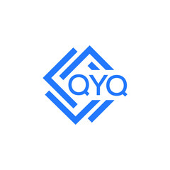 QYQ technology letter logo design on white  background. QYQ creative initials technology letter logo concept. QYQ technology letter design.